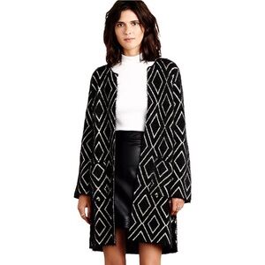 Anthropologie hoss intropia geoplay shag kimono cardigan coat jacquard